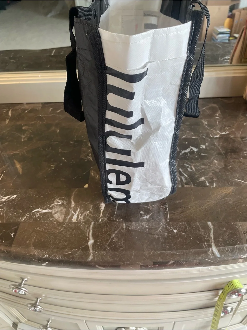 lululemon used/slight rip athletica Black Reusable Duffel-Tote